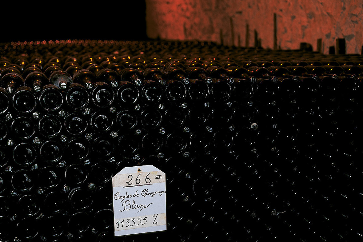 Taittinger Cellars Comtes Stacked Bottles2