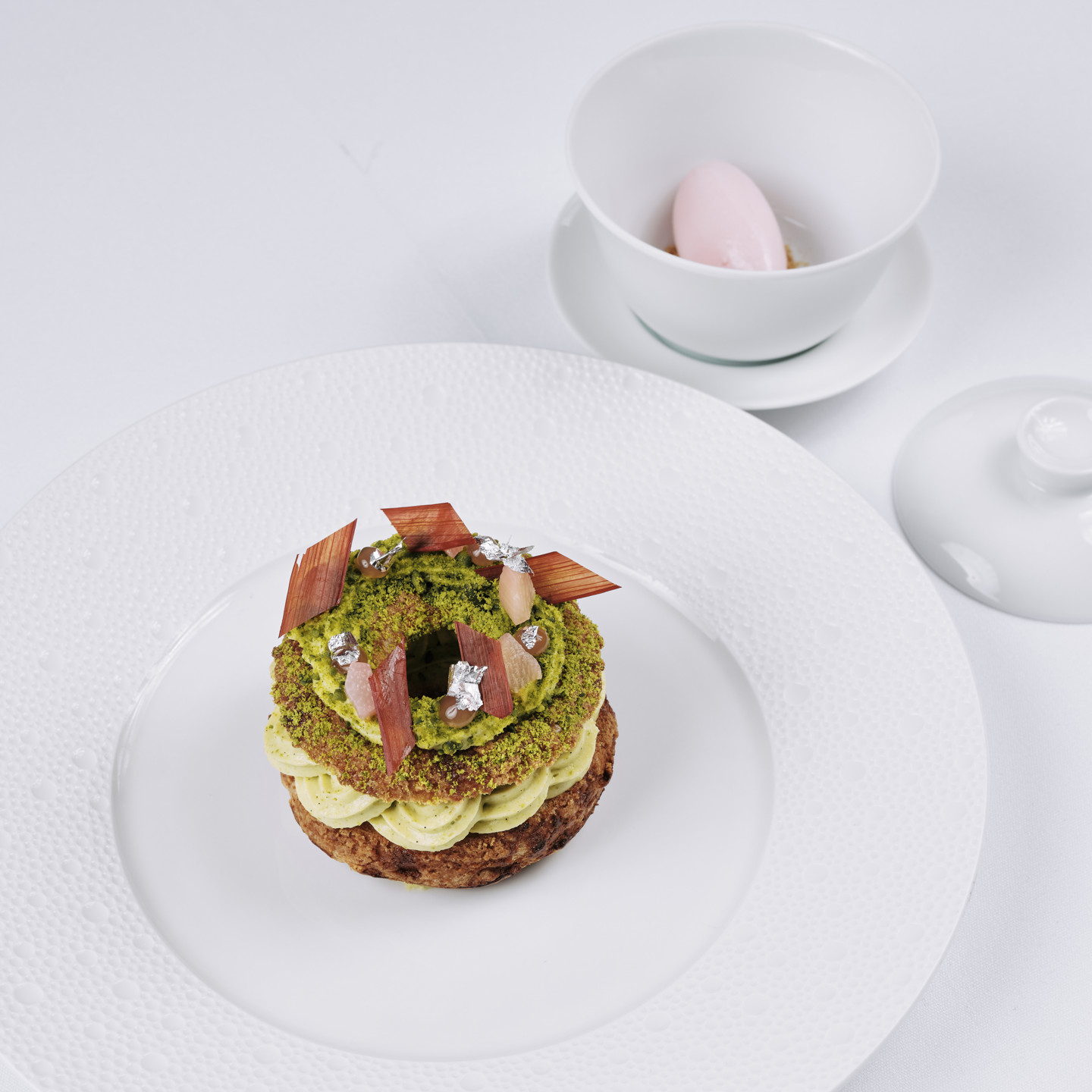 Pistachio & Rhubarb Paris Brest (1)