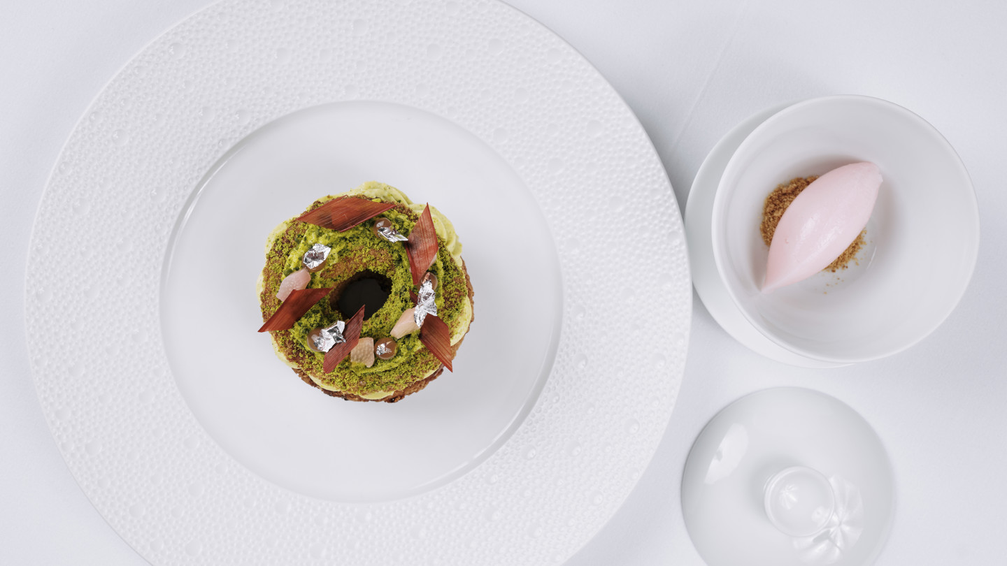 Pistachio & Rhubarb Paris Brest (6)