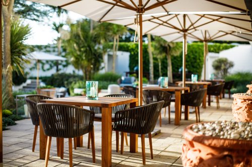 The terrace at The Atlantic Hotel